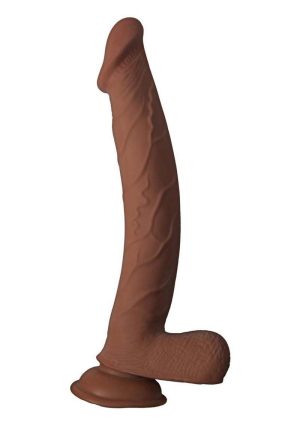 Realcocks Dual Layered Bendable Dildo 10in - Caramel