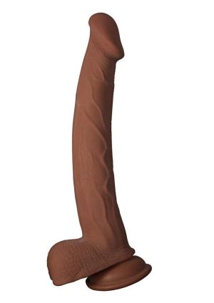 Realcocks Dual Layered Bendable Dildo 11in - Caramel