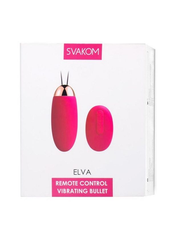 Svakom Elva Remote Control Bullet Vibrator - Plum Red/Gold