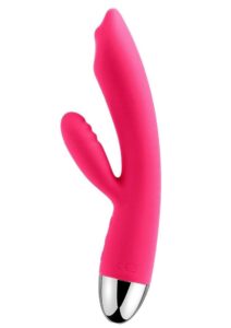 Svakom Trysta Rechargeable Silicone Targeted Rolling G-Spot Vibrator - Plum Red/Silver