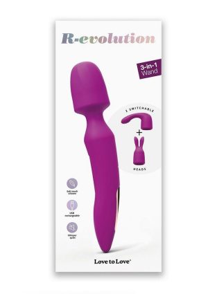 R-evolution Rechargeable Silicone Rabbit Vibrator - Sweet Orchid