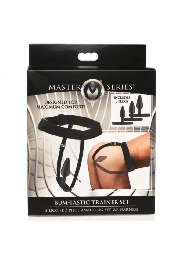 Master Series Bum-Tastic Trainer Silicone Pegging Set (3 Piece) - Black