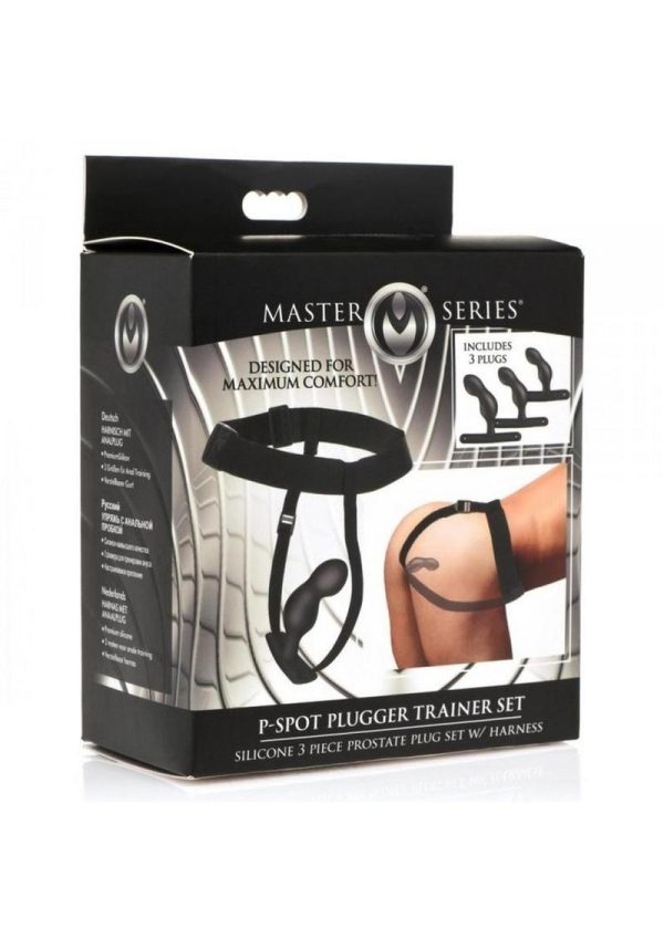 Master Series P-Spot Plugger Trainer Silicone Anal Set (3 Piece) - Black