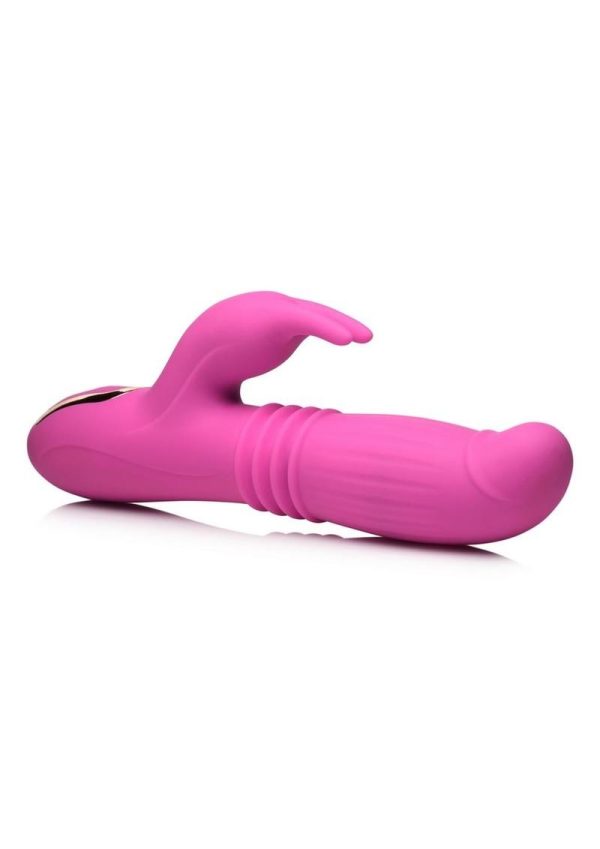 Inmi Lil` Swell 35X Thrusting and Swelling Rechargeable Silicone Rabbit Vibrator - Pink