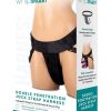 WhipSmart Double Penetration Jock Strap Harness - One Size - Black