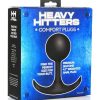 Heavy Hitters Comfort Plugs Premium Silicone Weighted Round 4.7in - Black