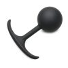 Heavy Hitters Comfort Plugs Premium Silicone Weighted Round 4.7in - Black