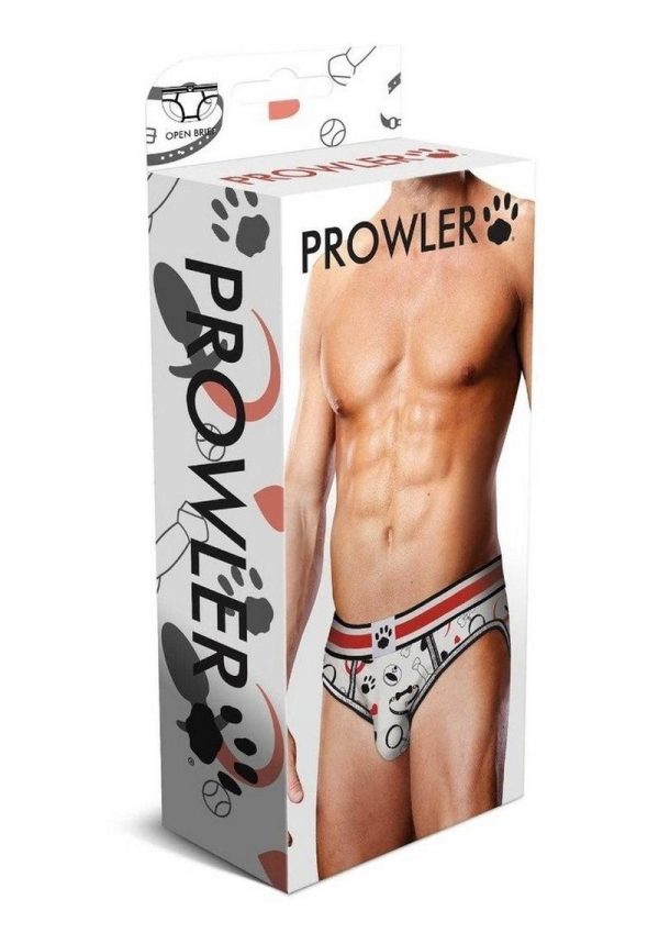 Prowler Spring/Summer Puppie Print Open Brief - Small - White/Black