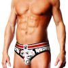 Prowler Spring/Summer Puppie Print Brief - Large - White/Black