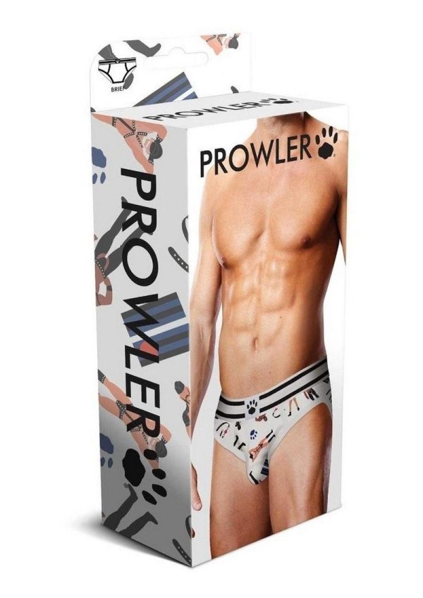 Prowler Spring/Summer Leather Pride Brief - Small - White/Black