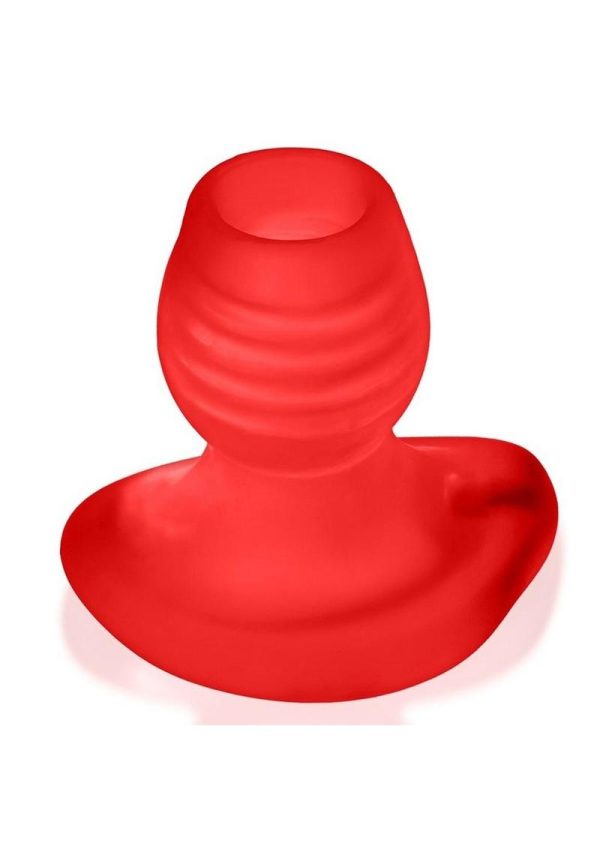 Glowhole 1 Hollow Buttplug with LED Insert - Small - Red Morph