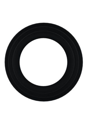 Rock Solid Tri-Pack Silicone Gasket Cock Ring - Black