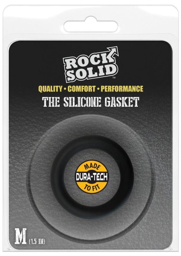 Rock Solid The Silicone Gasket Cock Ring - Medium - Black