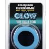 Rock Solid The Big O Glow in the Dark Silicone Cock Ring - Blue/Black