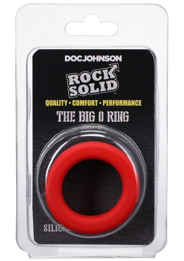 Rock Solid The Big O Silicone Cock Ring - Red/Black