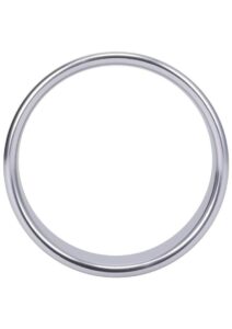 Rock Solid Brushed Alloy Aluminum Cock Ring - XLarge - Silver