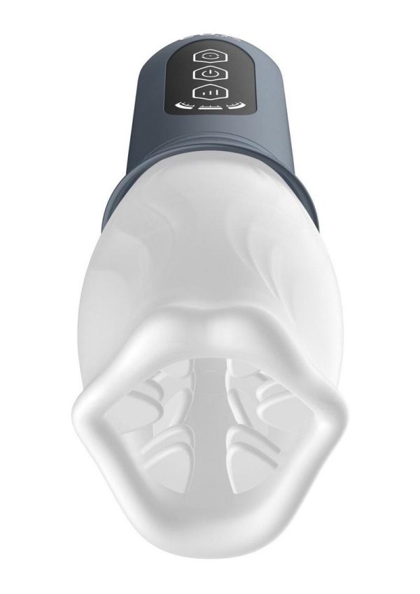 LUX Active First Class Rechargeable Rotating Masturbator Cup - Navy/White