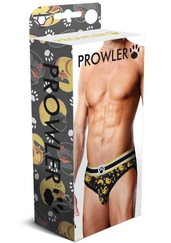 Prowler Spring/Summer BDSM Rubber Ducks Brief - Small - Black/Yellow