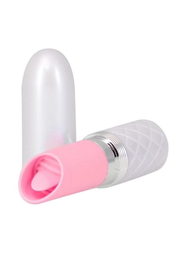 Pillow Talk Lusty Luxurious Rechargeable Silicone Flickering Massager - Pink/White