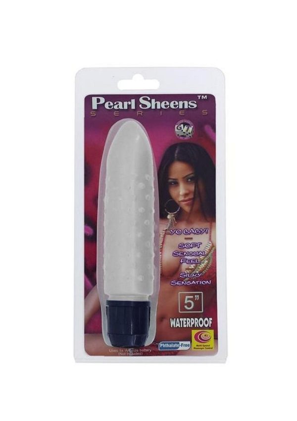 Pearl Sheens Bumpy Vibrator 5in - White