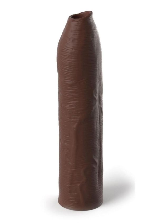 Fantasy X-Tensions Elite Silicone Uncut Extension Sleeve 7in - Chocolate