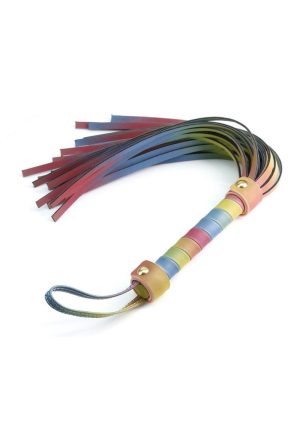 Spectra Bondage Flogger - Rainbow