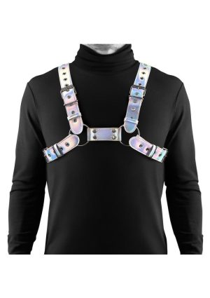 Cosmo Harness Rogue Chest Harness - Small/Medium - Rainbow