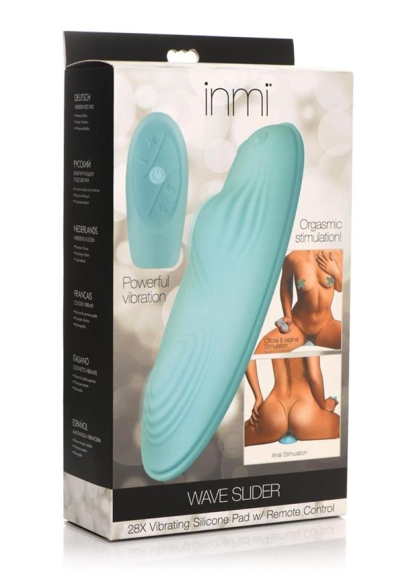 Inmi Wave Slider 28X Vibrating Silicone Pad with Remote Control - Blue