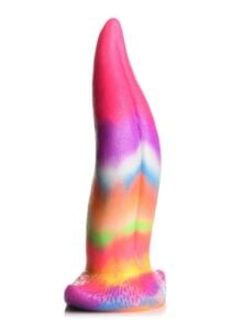 Creature Cocks Unicorn Kiss Glow in the Dark Silicone Dildo - Rainbow