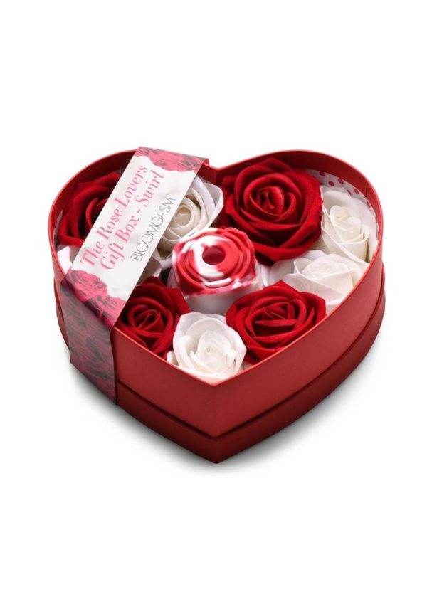 Bloomgasm The Rose Lover`s Gift Box - Red/White Swirl