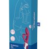 Satisfyer Embrace Me Silicone Rechargeable Vibrator with Clitoral Stimulation - Berry