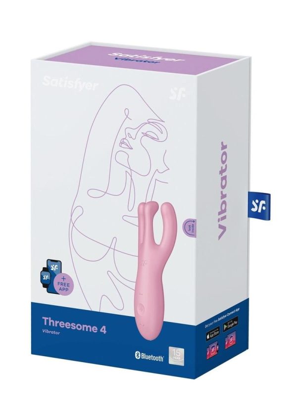 Satisfyer Threesome 4 Rechargeable Silicone Vibrator - Pink