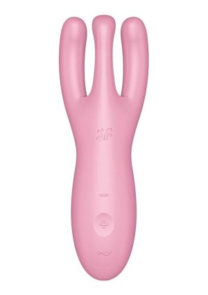 Satisfyer Threesome 4 Rechargeable Silicone Vibrator - Pink