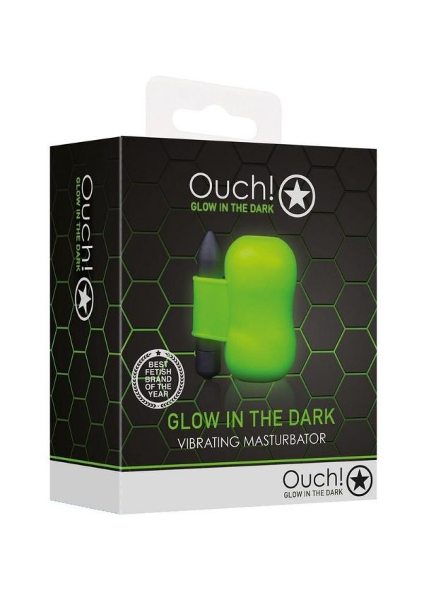 Ouch Vibrating Masturbator Glow in the Dark - Green