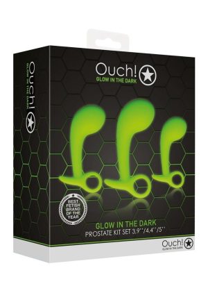 Ouch! Prostate Kit Glow in the Dark (3pc) - Green