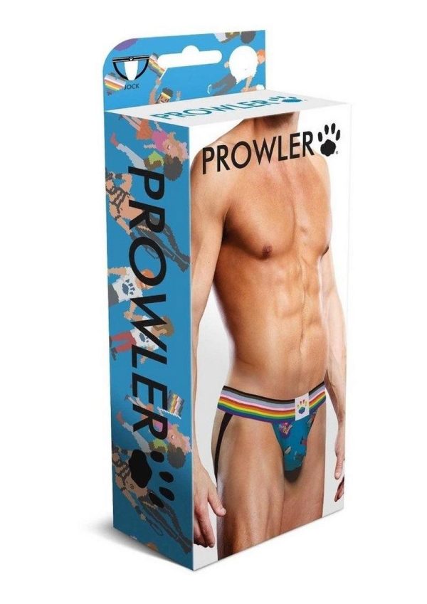 Prowler Spring/Summer Pixel Art Gay Pride Collection Jock - Large - Blue/Multicolor