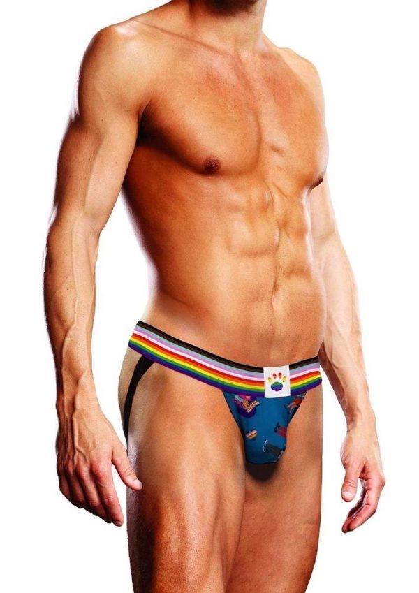 Prowler Spring/Summer Pixel Art Gay Pride Collection Jock - Medium - Blue/Multicolor