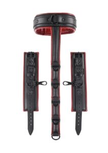 Saffron Neck and Wrist Restraint - Red/Black