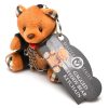 Master Series Gagged Teddy Bear Keychain - Burnt Orange