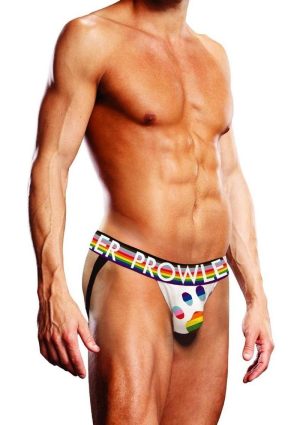 Prowler White Oversized Paw Jock - XLarge - White/Rainbow