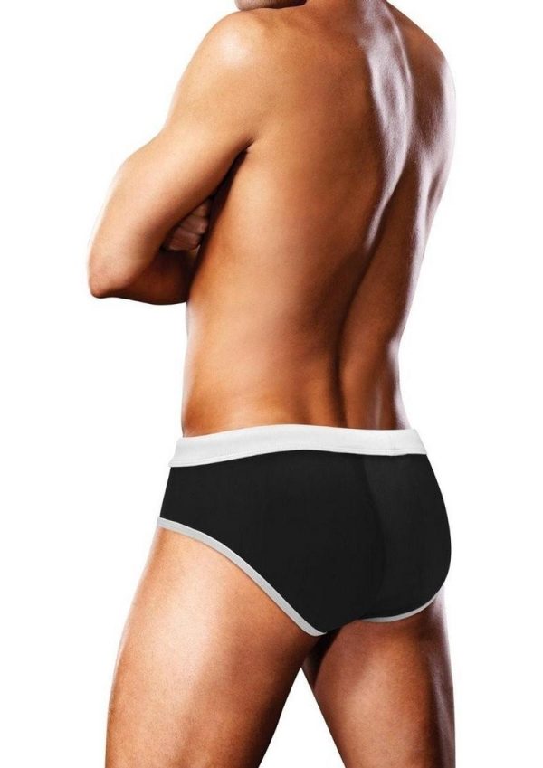 Prowler Oversized Paw Swimming Brief - XLarge - Black/Rainbow