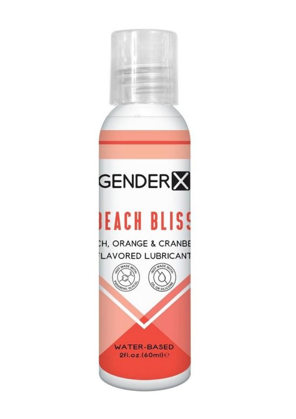 Gender X Beach Bliss Water Based Flavored Lubricant 2oz. - Peach