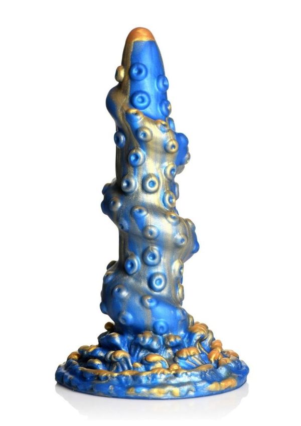 Creature Cocks Lord Kraken Silicone Dildo - Blue/Gold