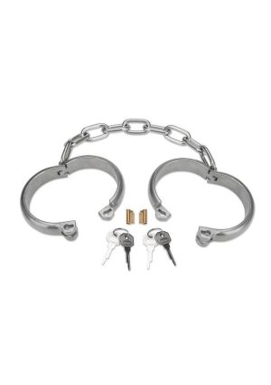 Prowler RED Heavy Duty Metal Ankle Cuffs - Stainless Steel