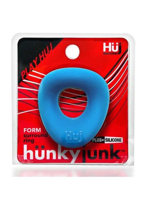 Hunkyjunk Form Surround Cock Ring - Teal Ice