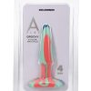 A-Play Groovy Silicone Anal Plug 4in - Orange/Teal