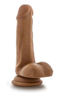 Dr. Skin Silver Collection Dr. Jeffrey Dildo with Balls and Suction Cup 6.5in - Caramel