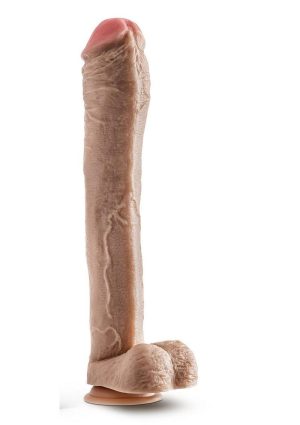 Dr. Skin Silver Collection Mr. Ed Dildo with Balls and Suction Cup 13in - Vanilla