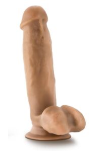 Dr. Skin Silver Collection Mr. Mark Dildo with Balls and Suction Cup 7in - Caramel