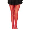 Leg Avenue Harlequin Net Tights - O/S - Red